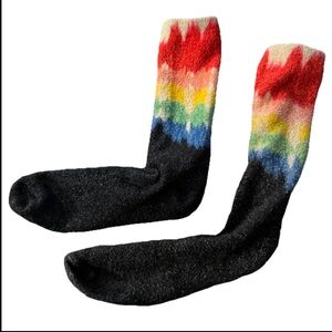 Lands End Unisex Size OS Deep Sea Navy Rainbow Tie Dye